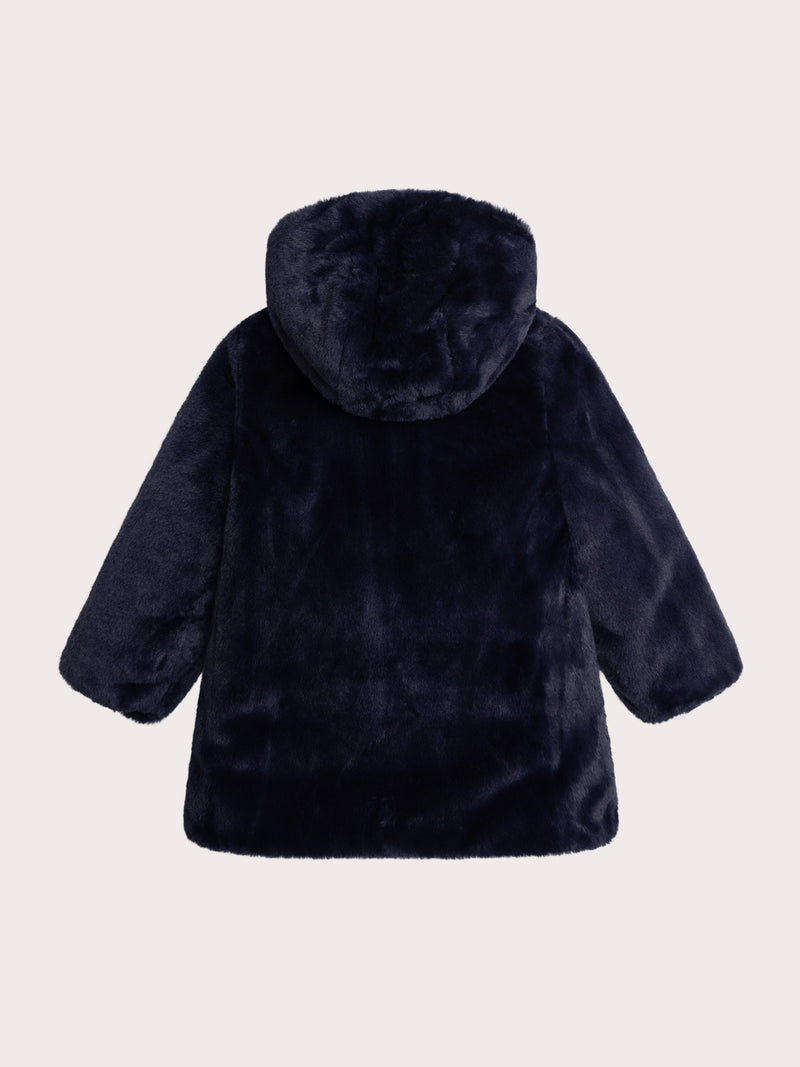 Manteau réversible bleu foncé