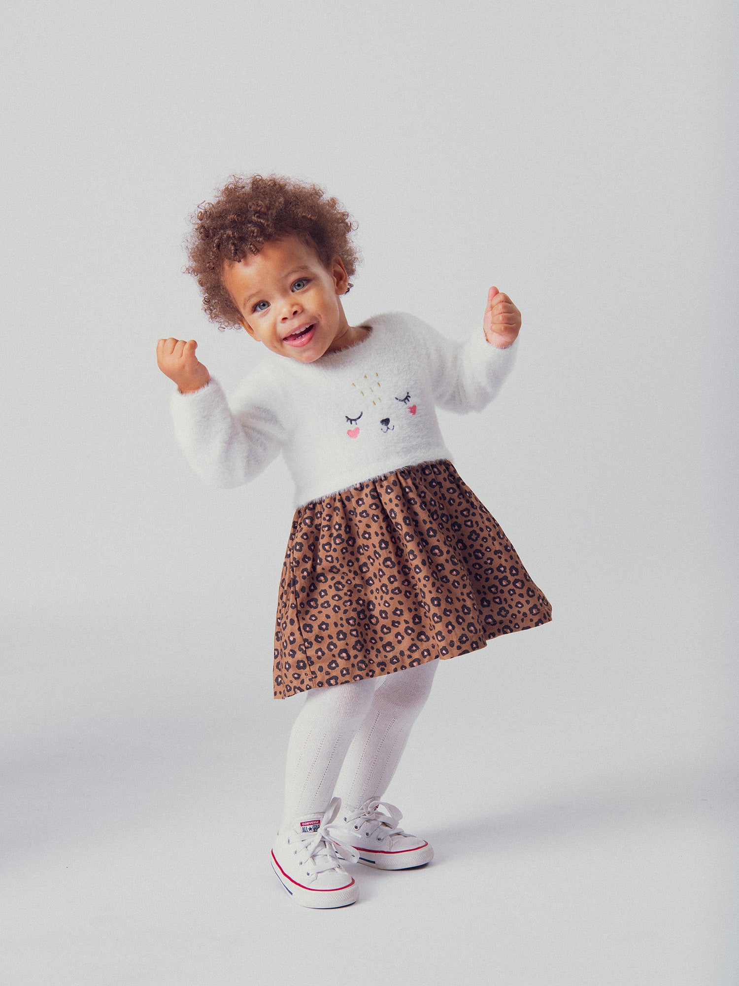 Vestido leopardo para menina