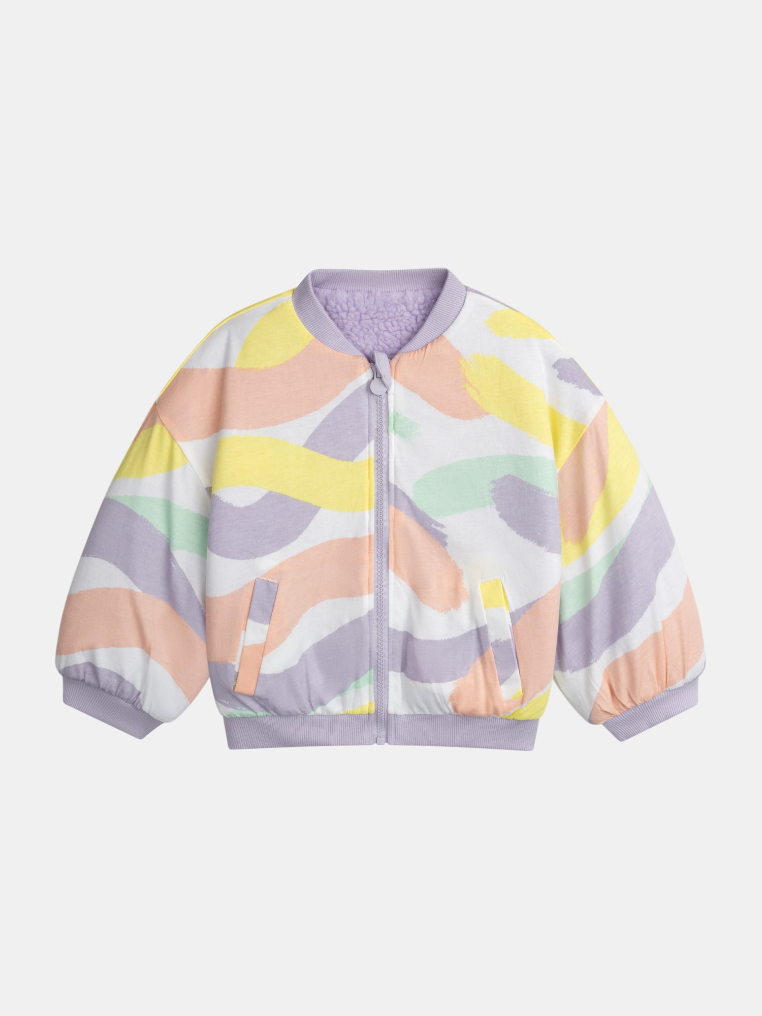 Veste réversible violette pour fille