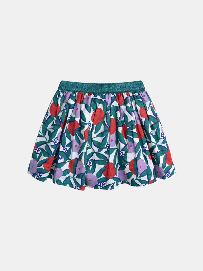 Jupe réversible à imprimé floral pour fille