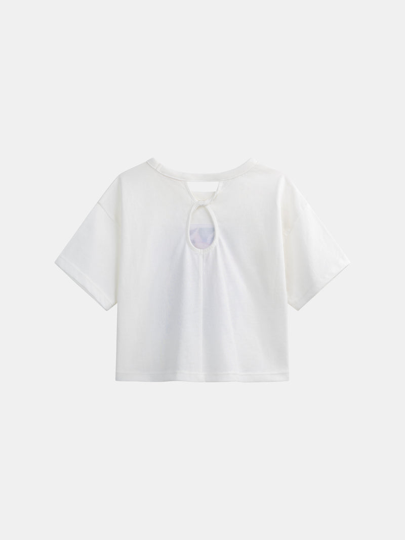 T-shirt ecru com animação de tucano para meninas