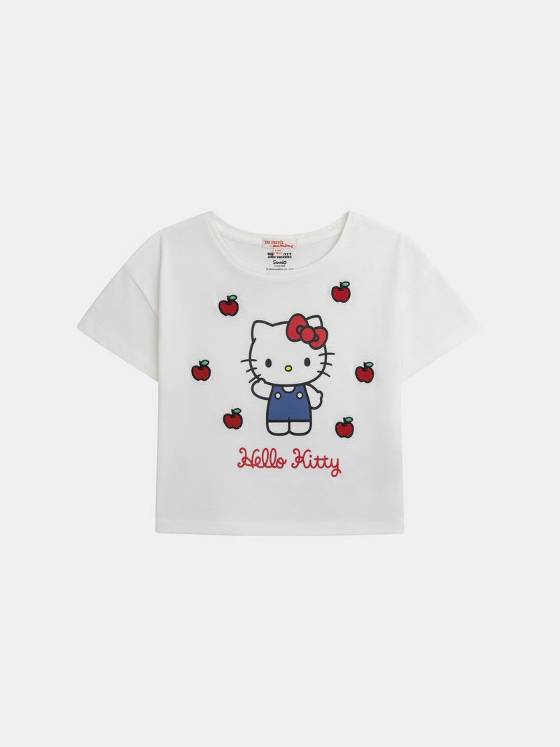 T-shirt branca com Hello Kitty