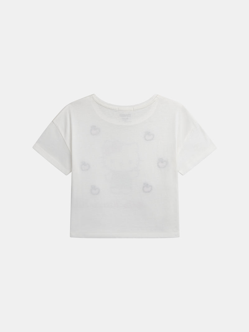 T-shirt branca com Hello Kitty