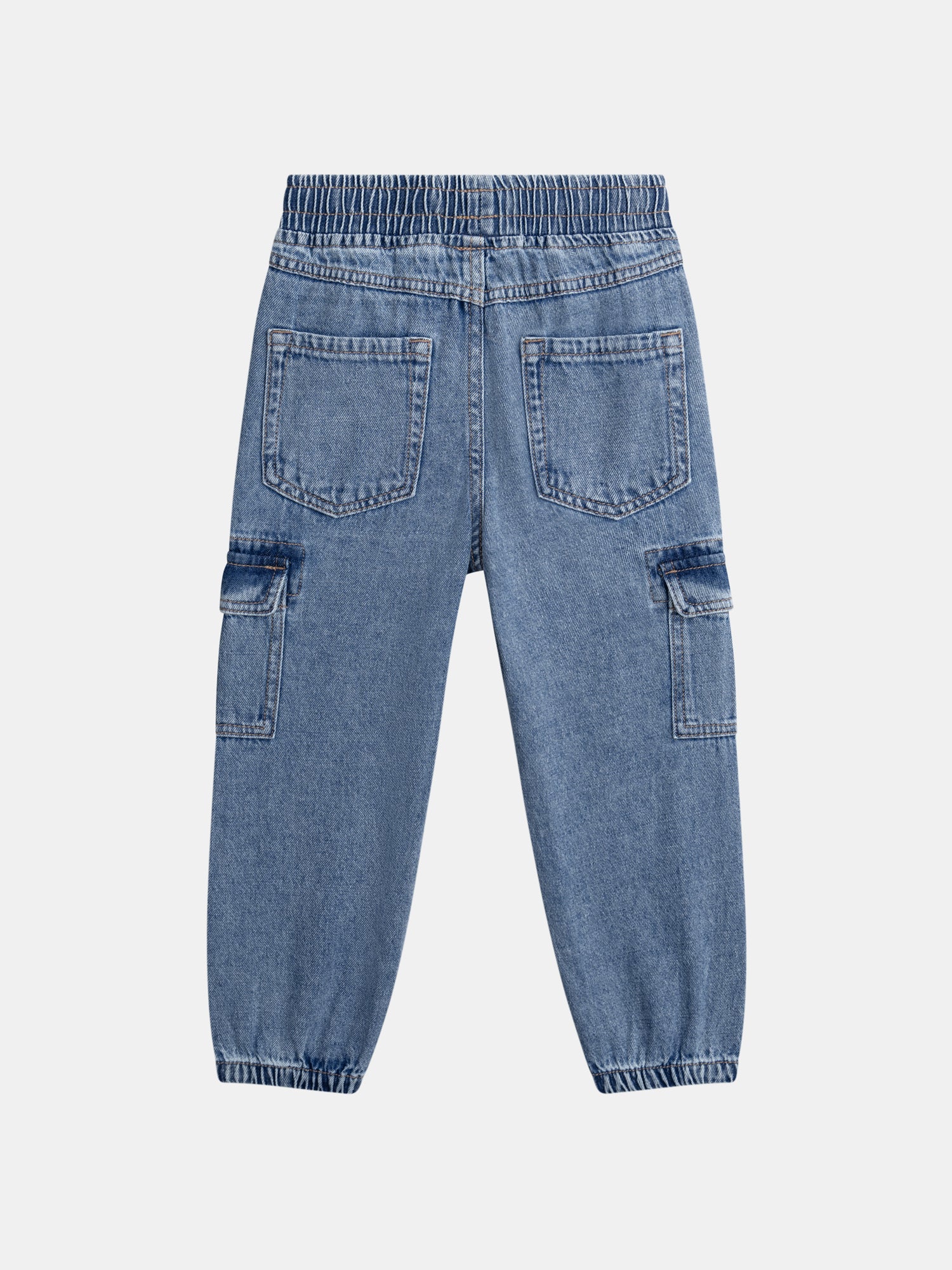 Calças cargo em denim para meninos