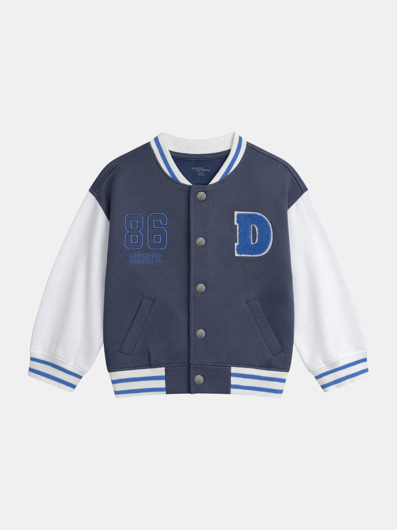 Teddy azul com patch D para rapazes