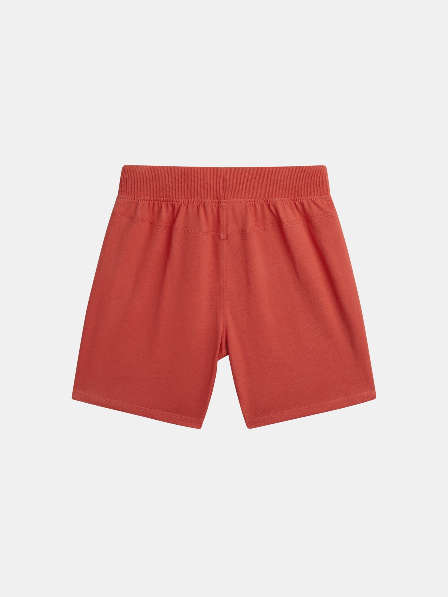 Conjunto de t-shirt ecru e calções vermelhos com animação para menino