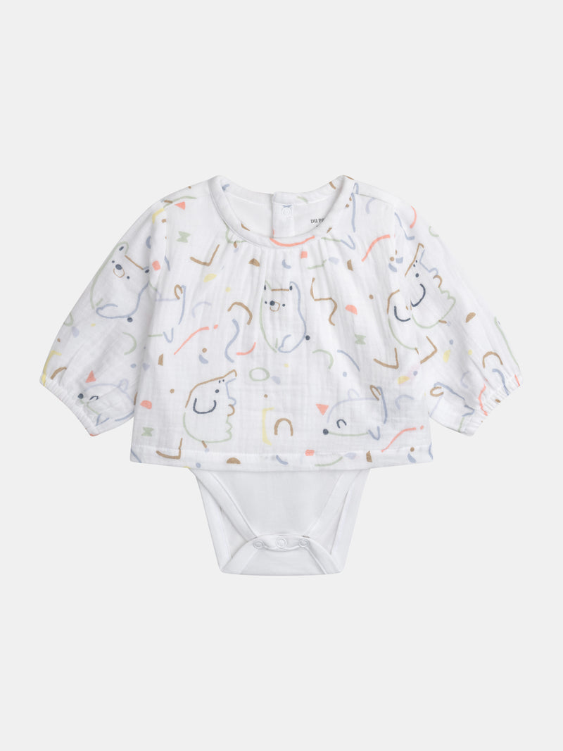 Conjunto body 2 em 1 e leggings mistas de nascimento