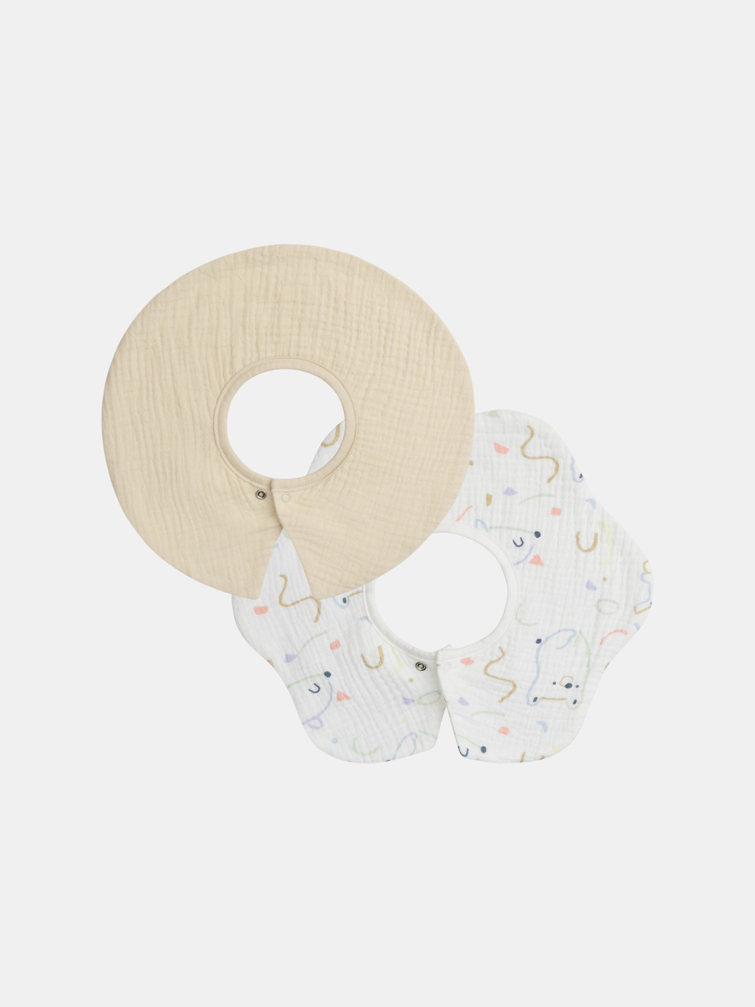 Lot de 2 bavoirs imprimé fantaisie