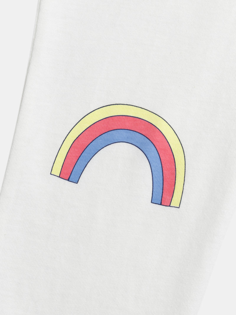 Pyjama long imprimé arc-en-ciel pour enfant fille