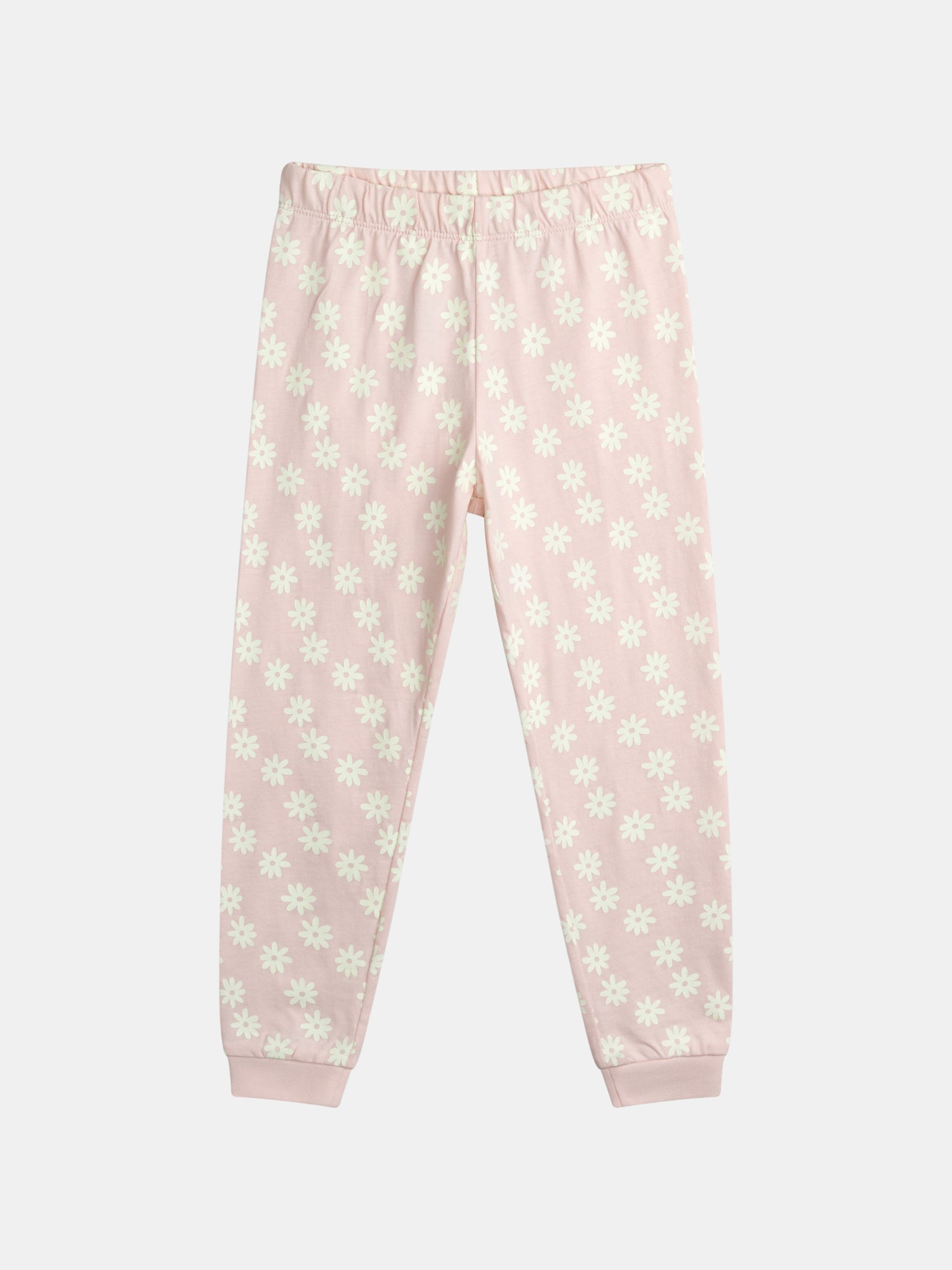 Pyjama long phosphorescent rose poudré à motif licorne pour enfant fille