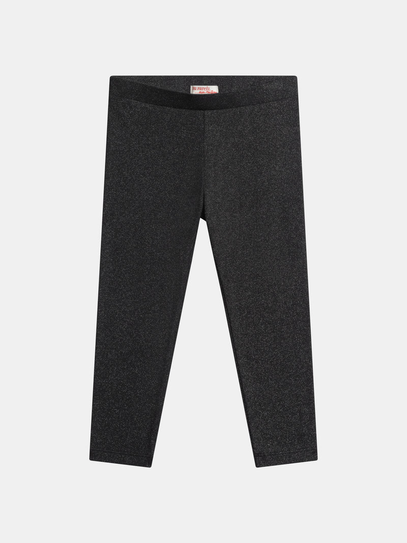 Legging gris foncé pailleté pour fille