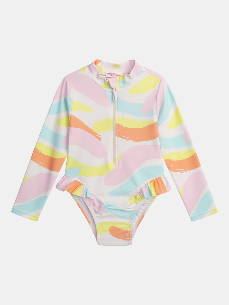 Fato de banho UPF 50+ tie-dye para meninas