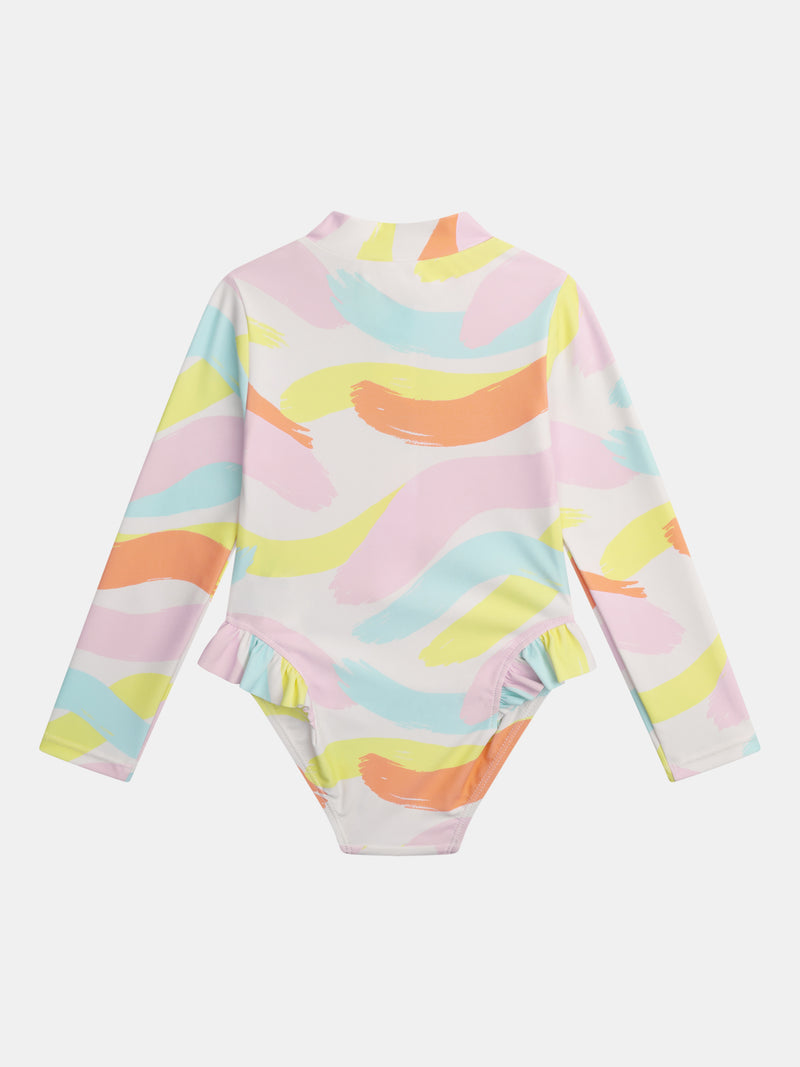 Fato de banho UPF 50+ tie-dye para meninas