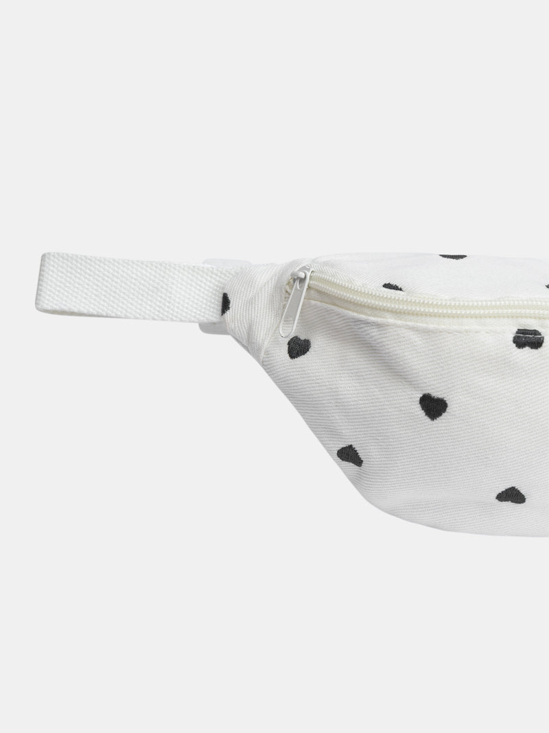 Saco de cintura com corações para meninas