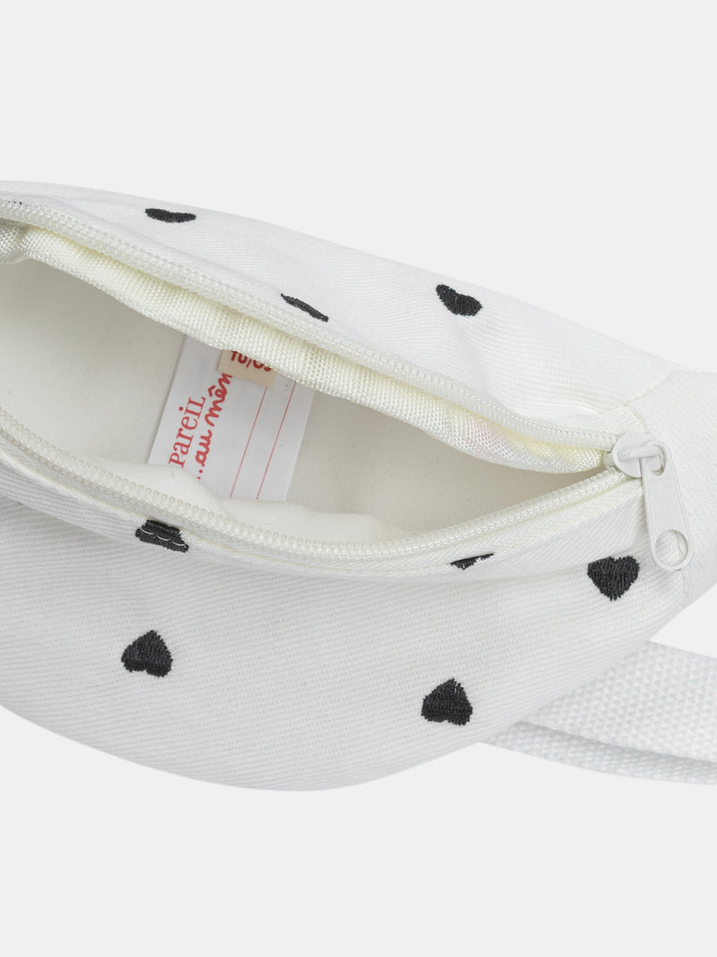 Saco de cintura com corações para meninas