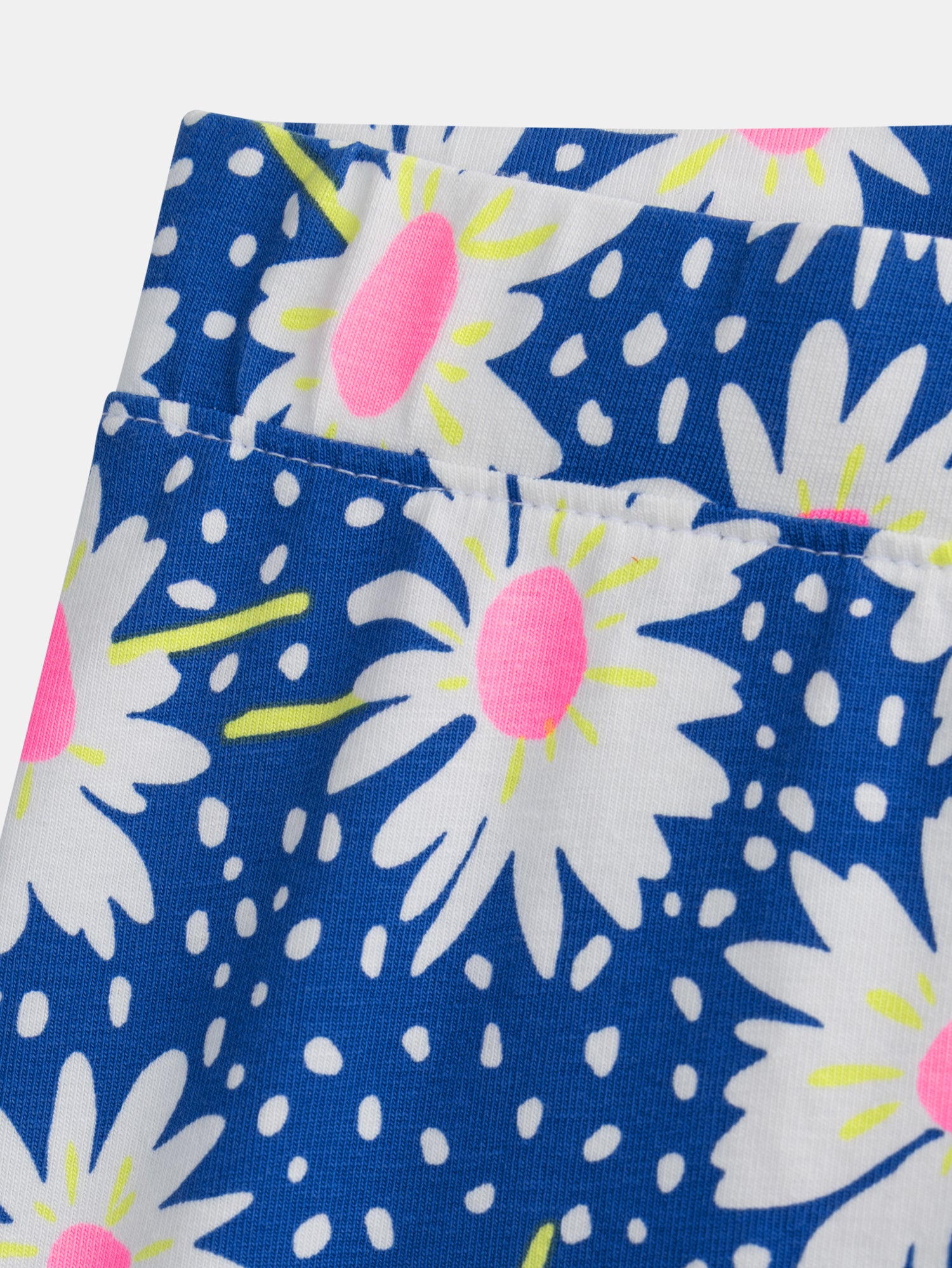 Calções Azuis com Flores para Meninas