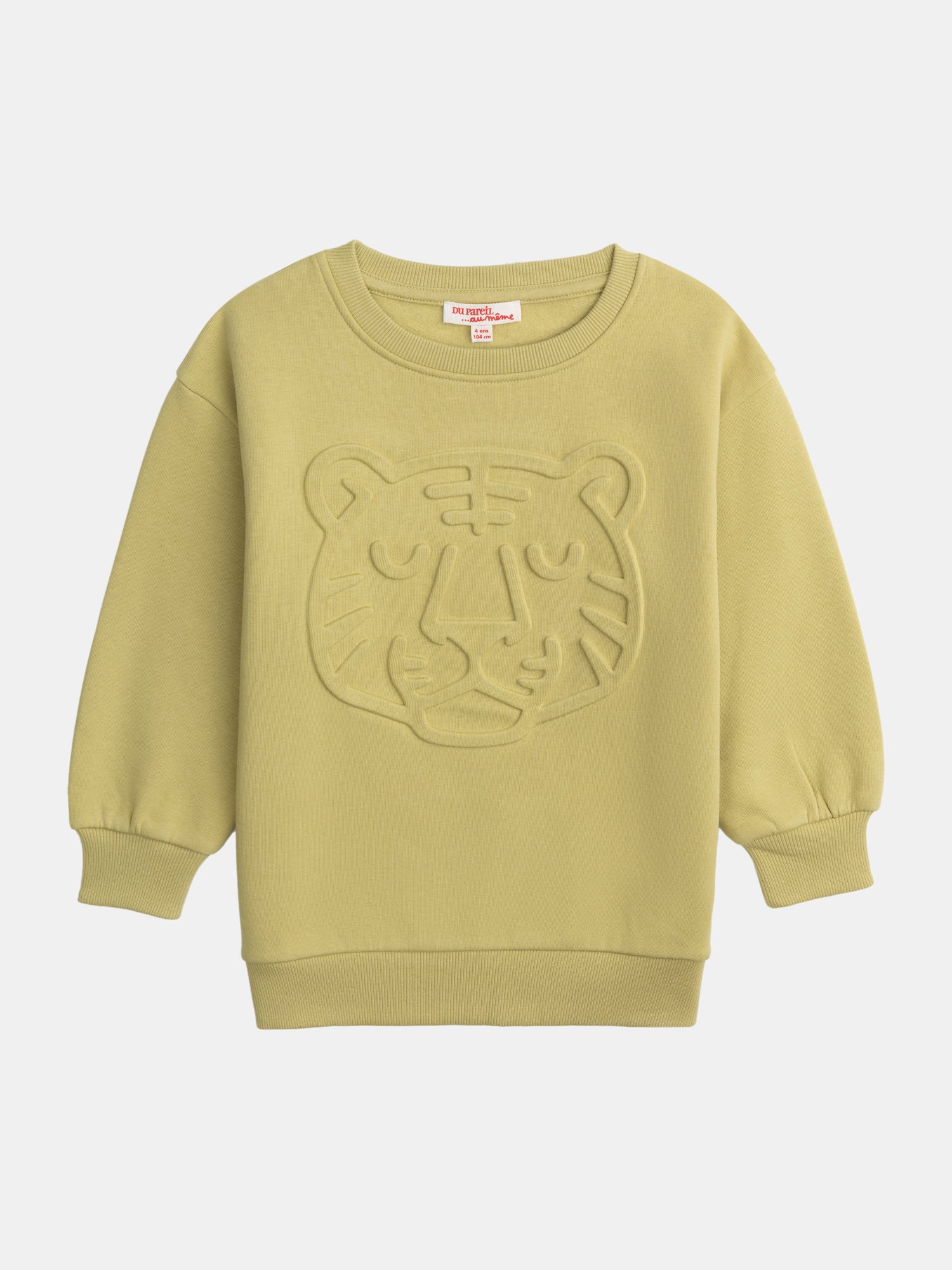 Sweatshirt Verde com Animação de Tigre para Rapazes
