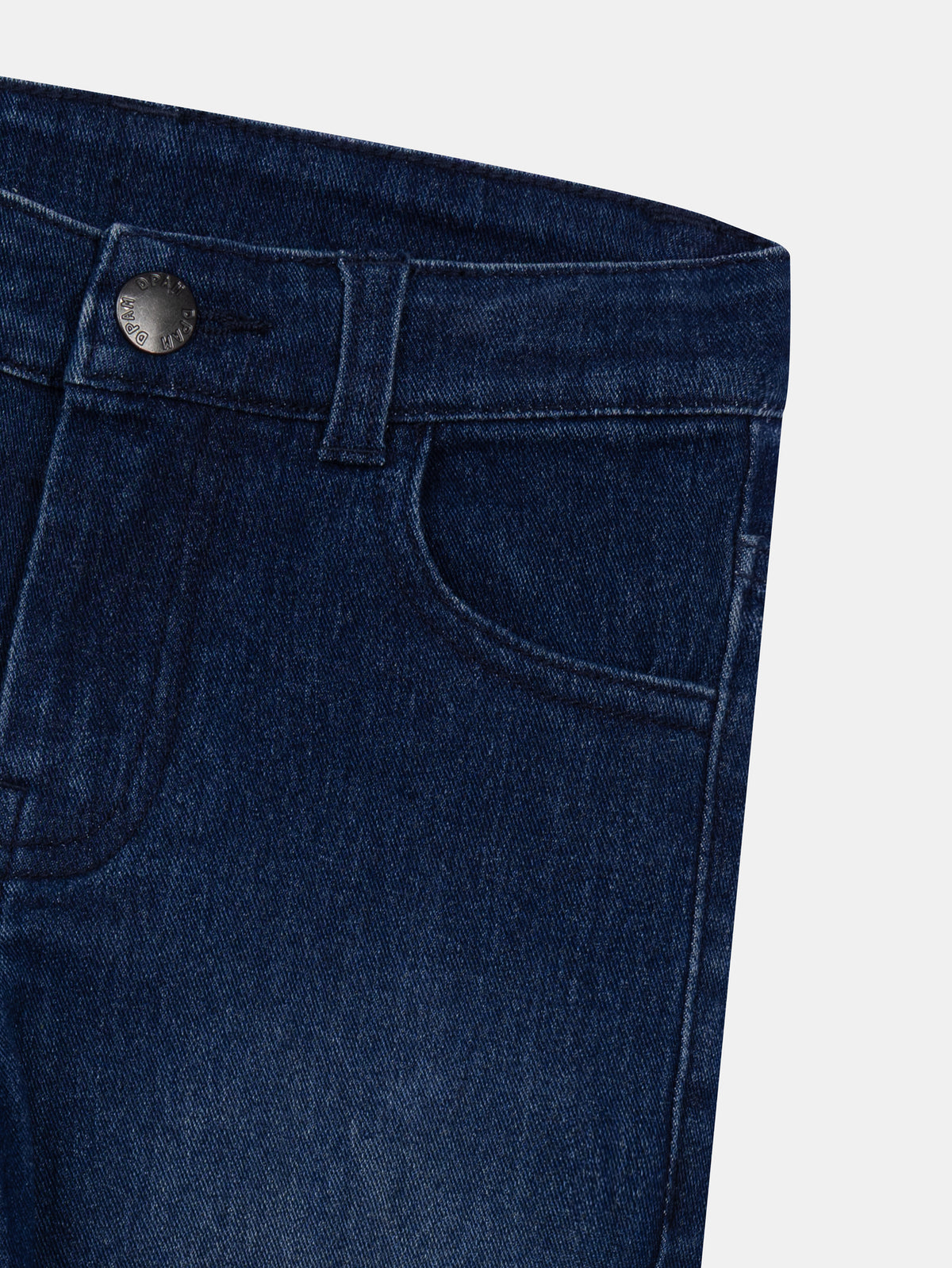 Jeans de denim azul com bolsos para menino