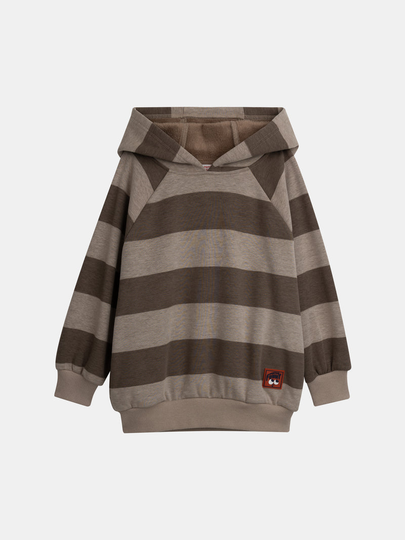 Sweat rayé à capuche pour garçon