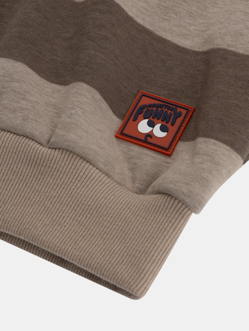Sweat rayé à capuche pour garçon