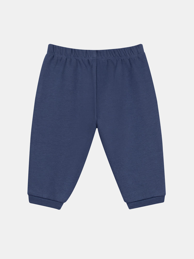 Pantalon en molleton bleu océan "Baby Dino" pour bébé garçon