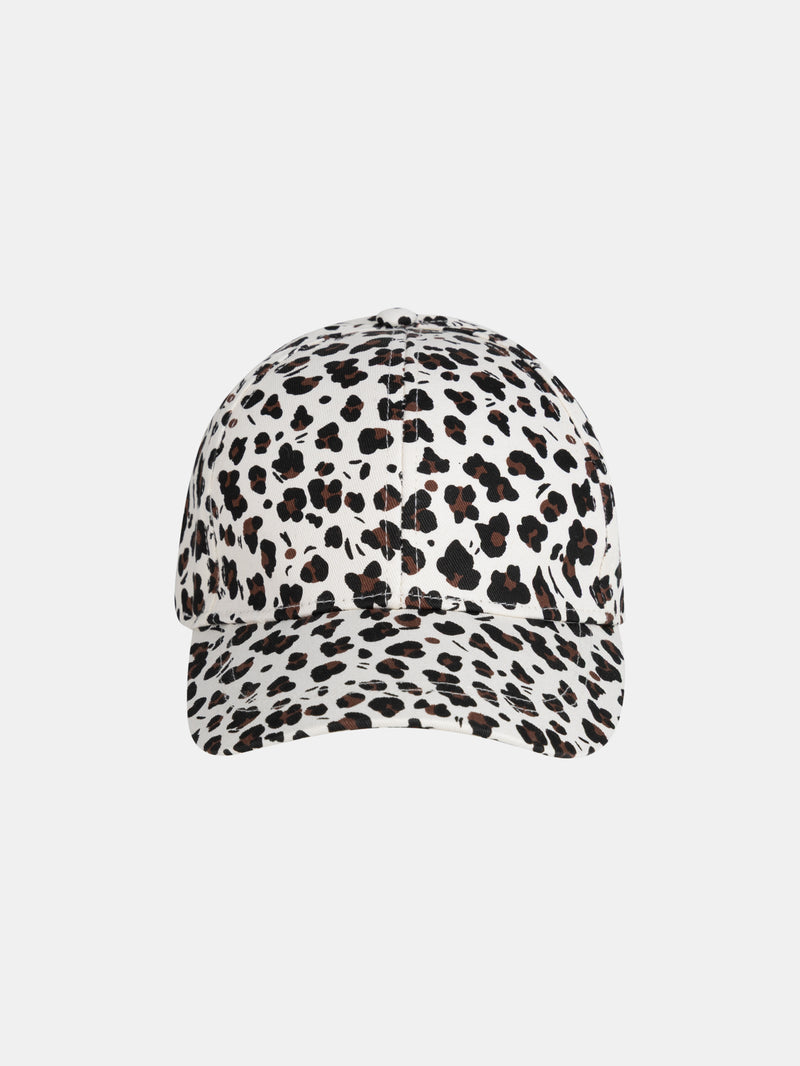 Boné com estampado de leopardo para raparigas