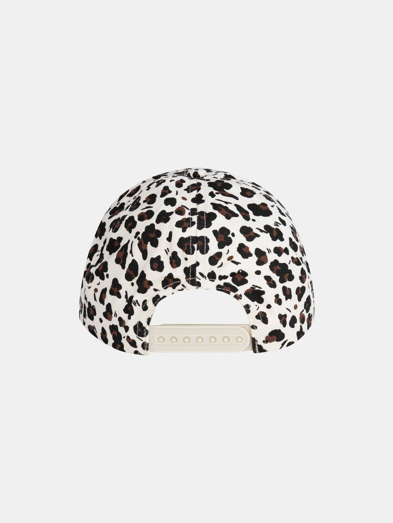 Boné com estampado de leopardo para raparigas