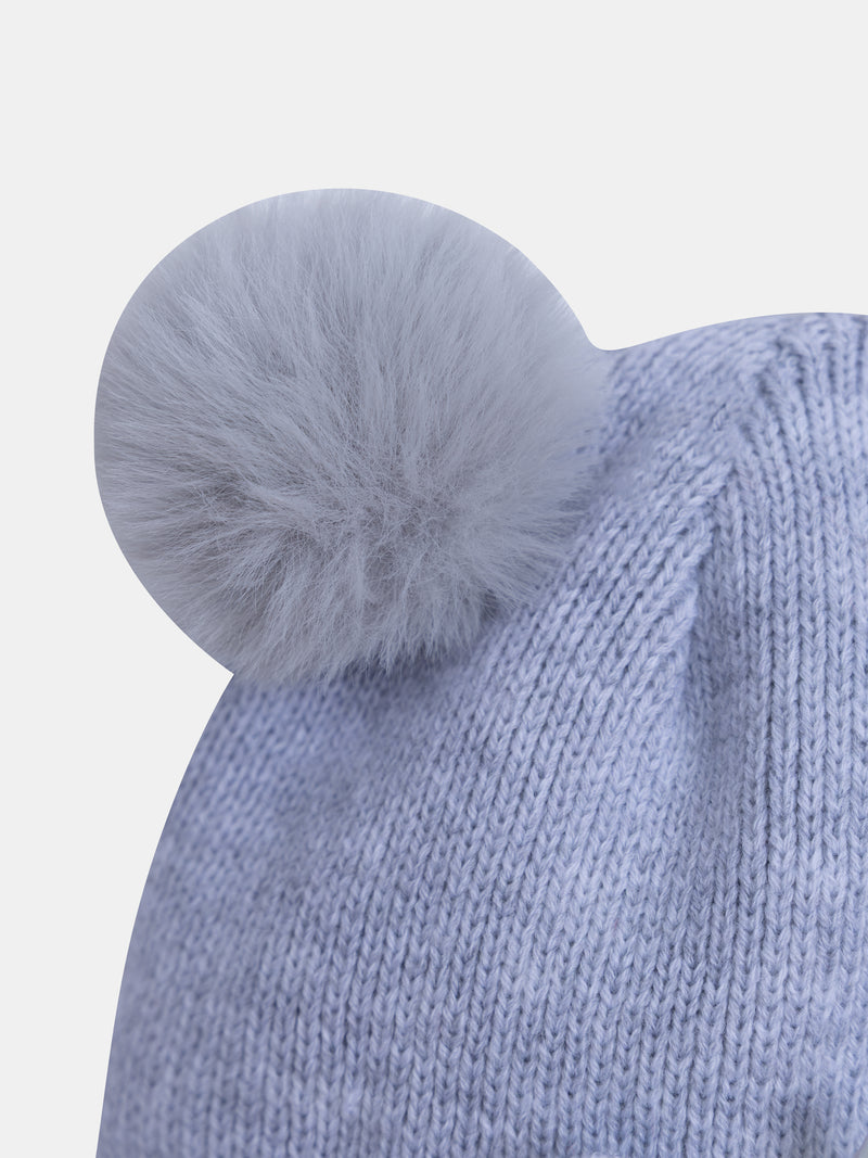 Gorro cinzento de unicórnio para meninas