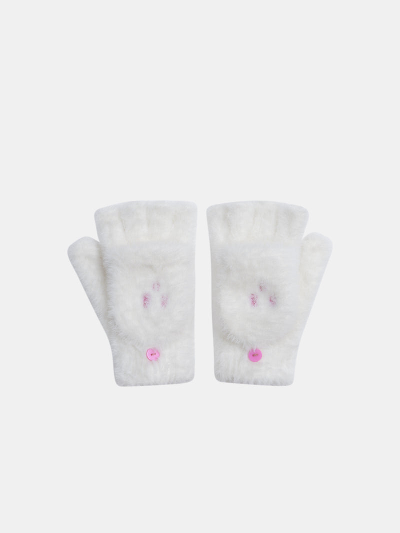 Muflas écru para meninas