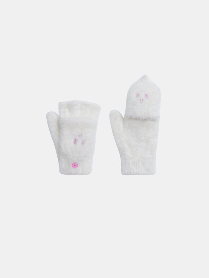 Muflas écru para meninas