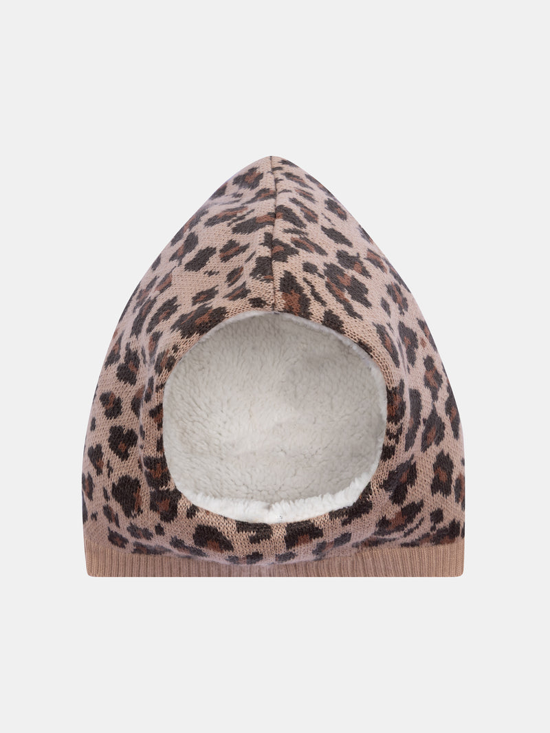 Cagoule estampada de leopardo para menina