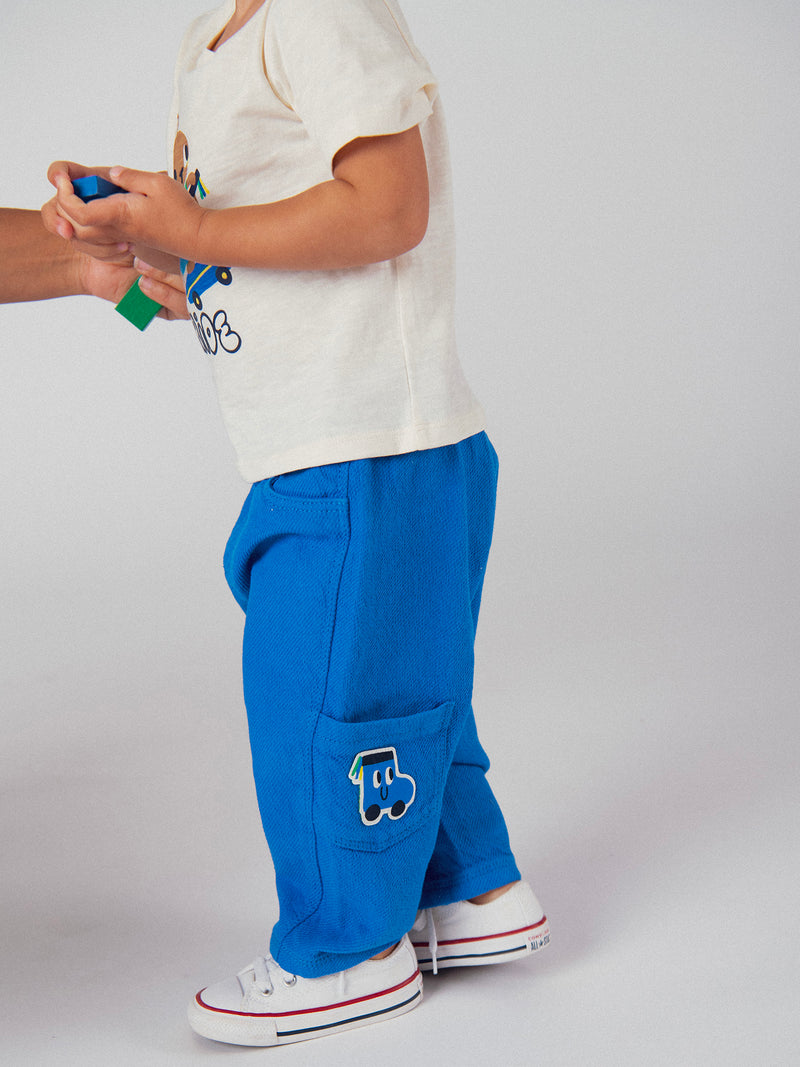 Calças de Estilo "Cargo" Azul Cobalt para Bebé Rapaz