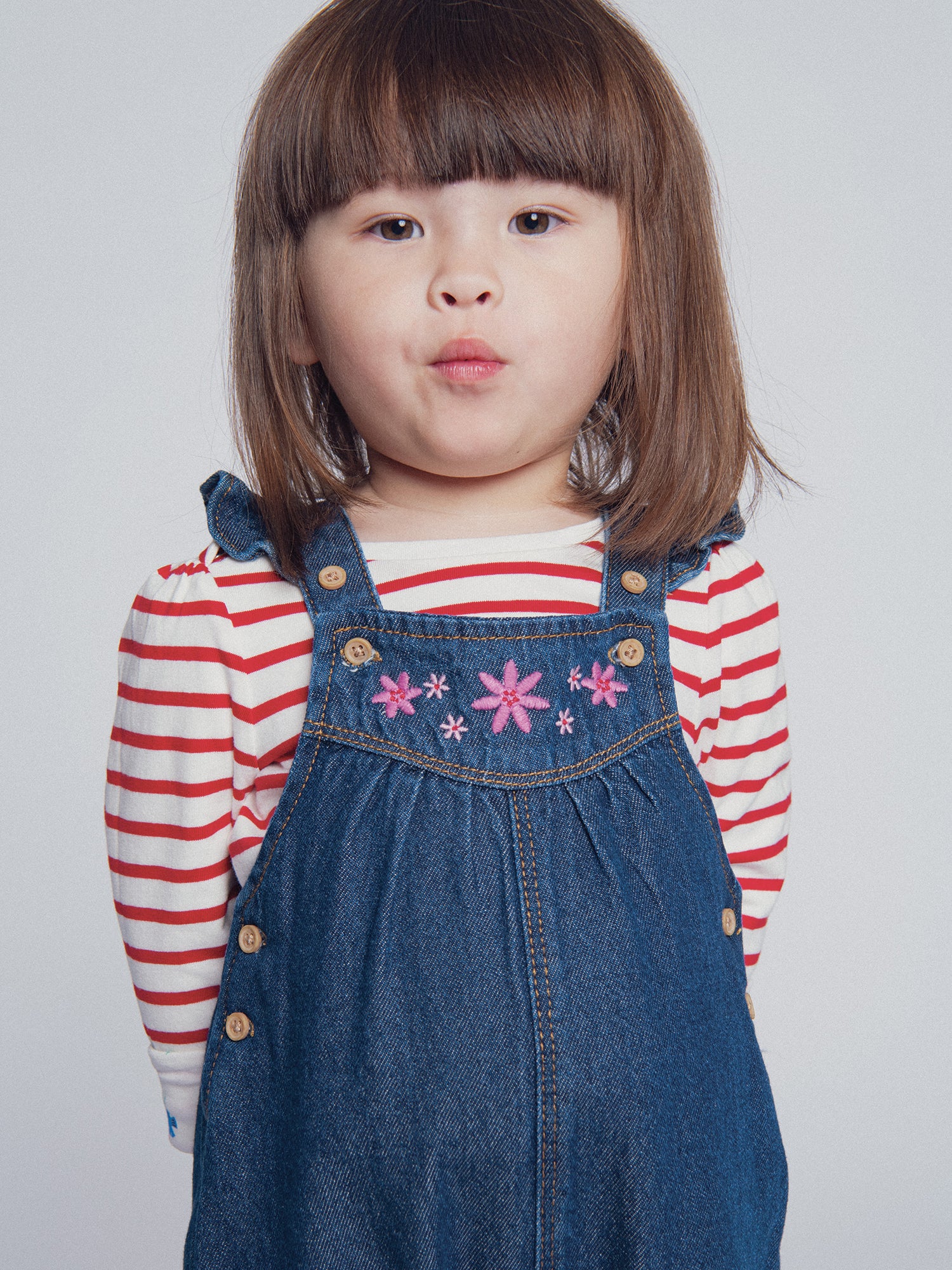Tee-shirt réversible écru et rayé "ARTY SCHOOL" pour bébé fille