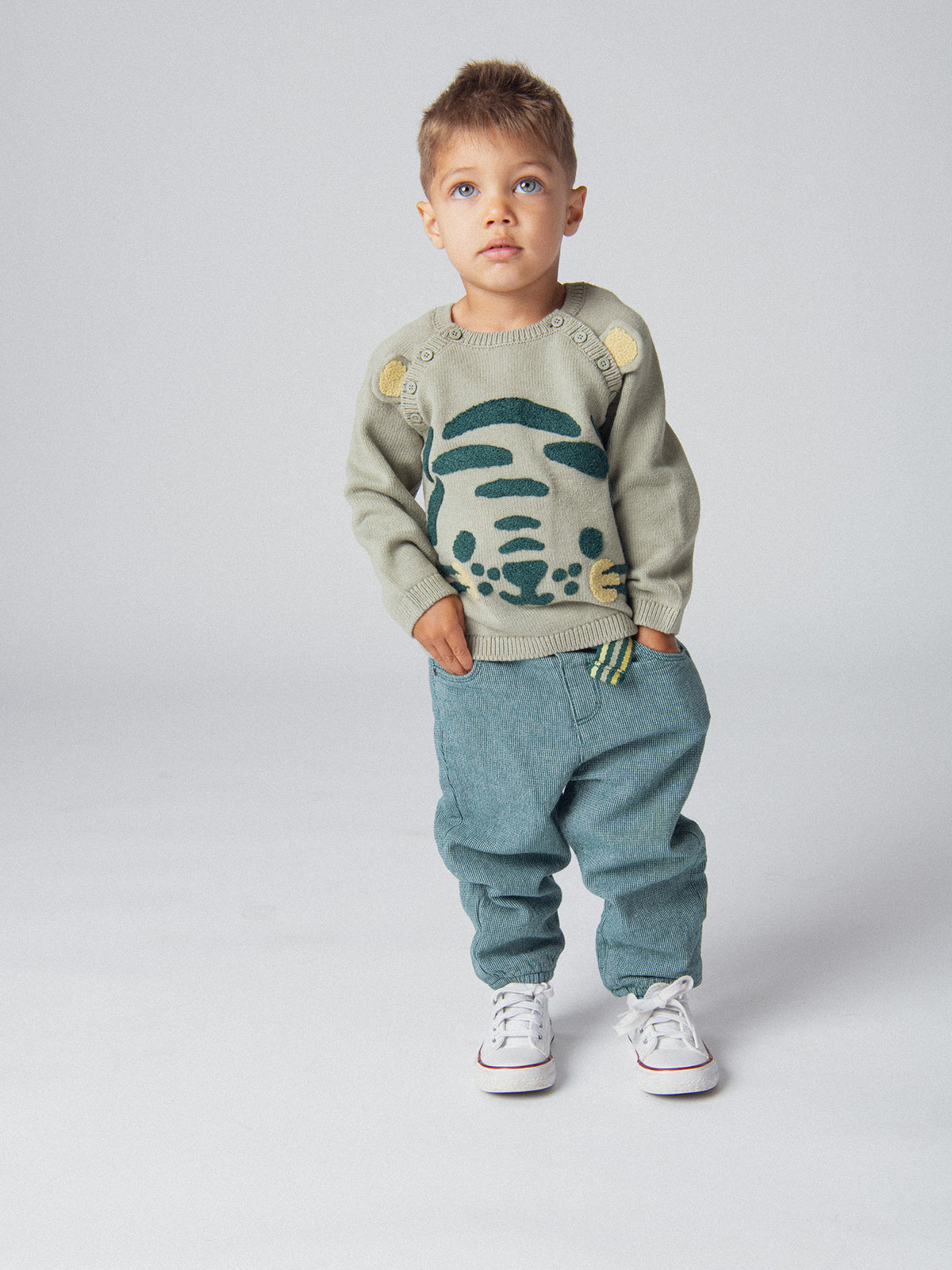 Pullover verde "Wild Campus" para meninos bebés