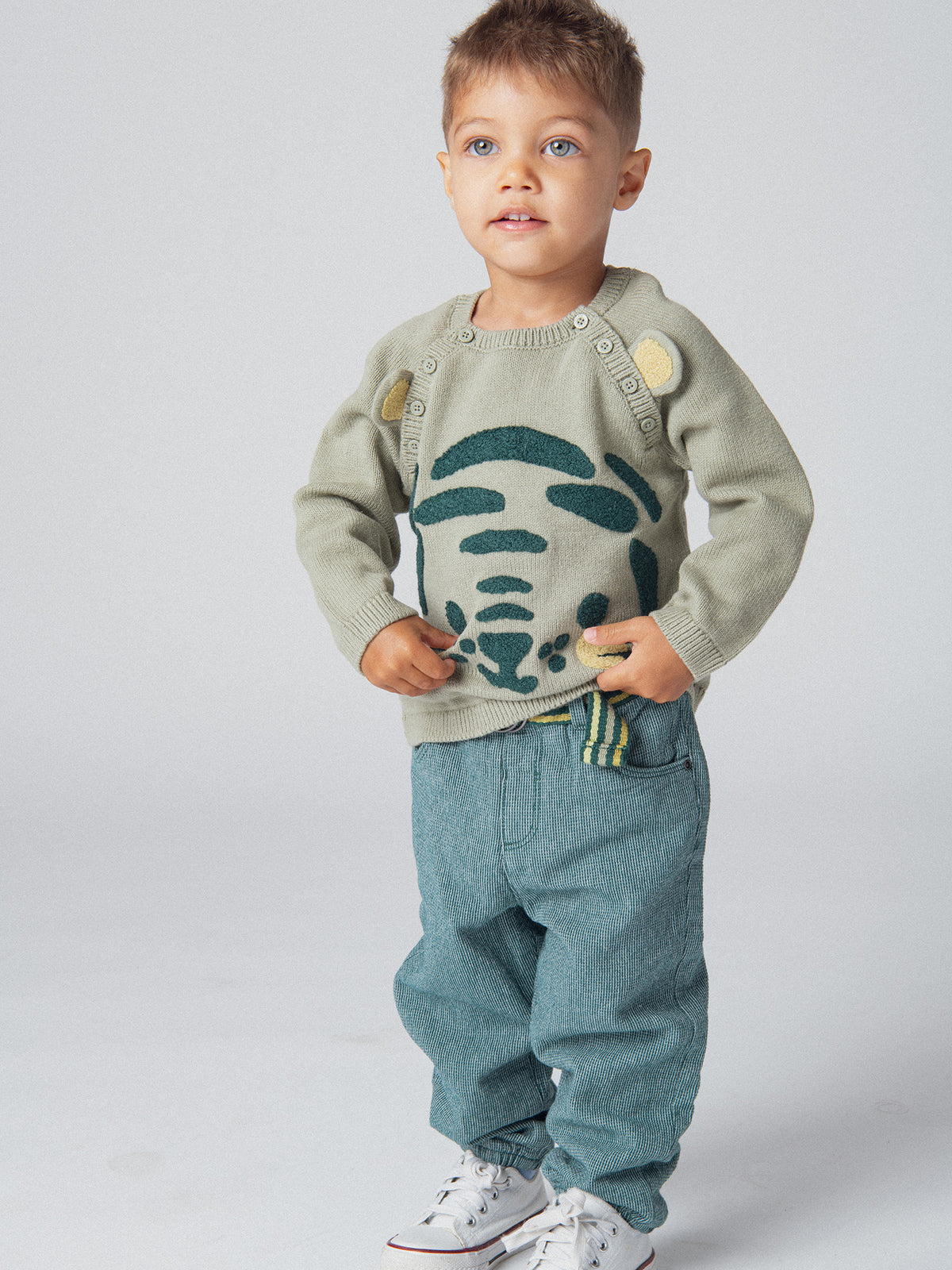 Pullover verde "Wild Campus" para meninos bebés
