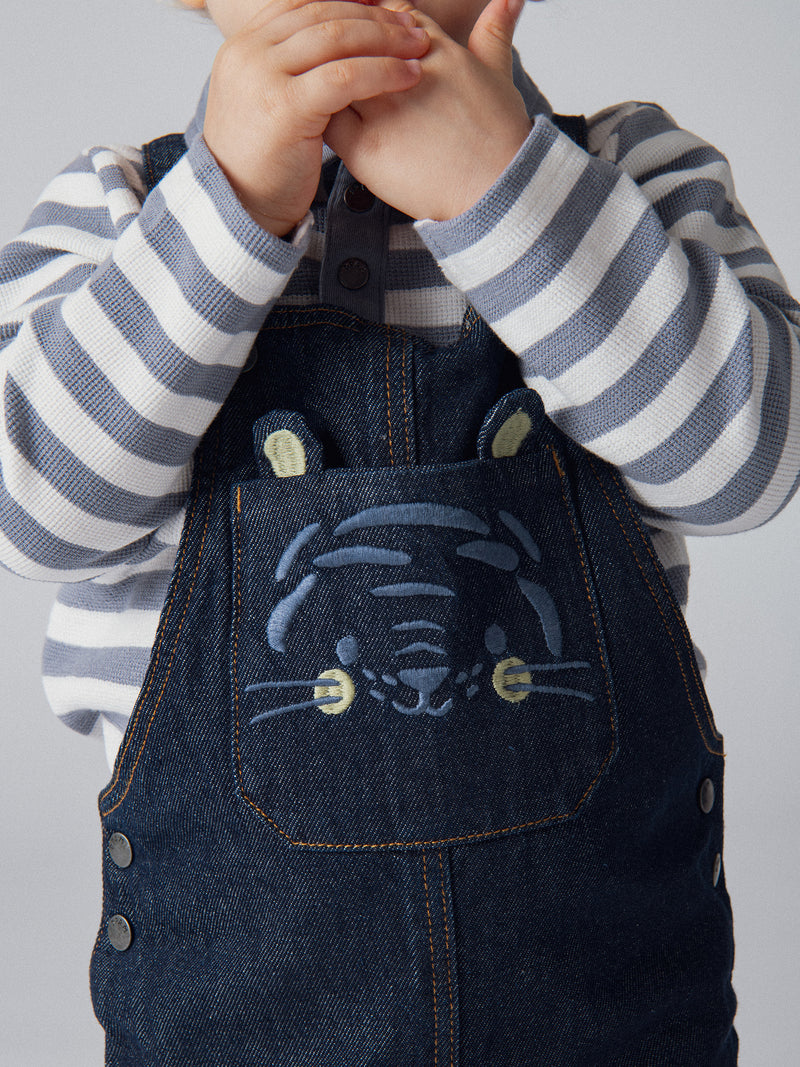 Salopette en denim "Wild Campus" pour bébé garçon
