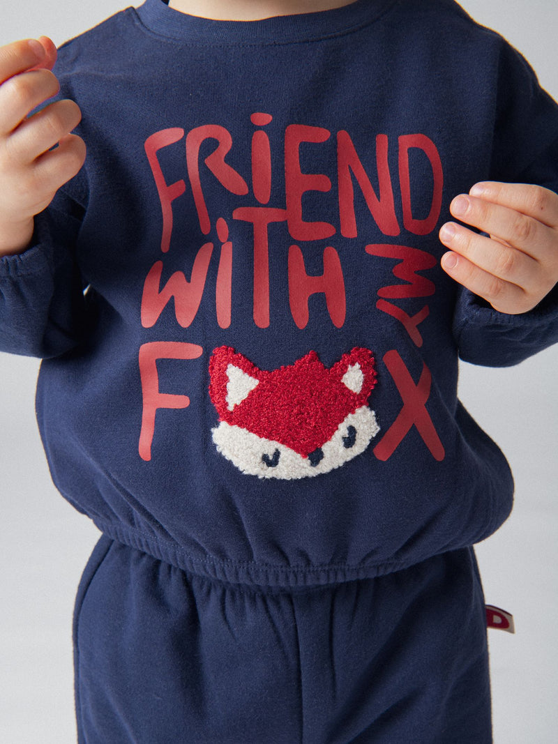 Ensemble sweat et pantalon molletonné renard pour bébé garçon