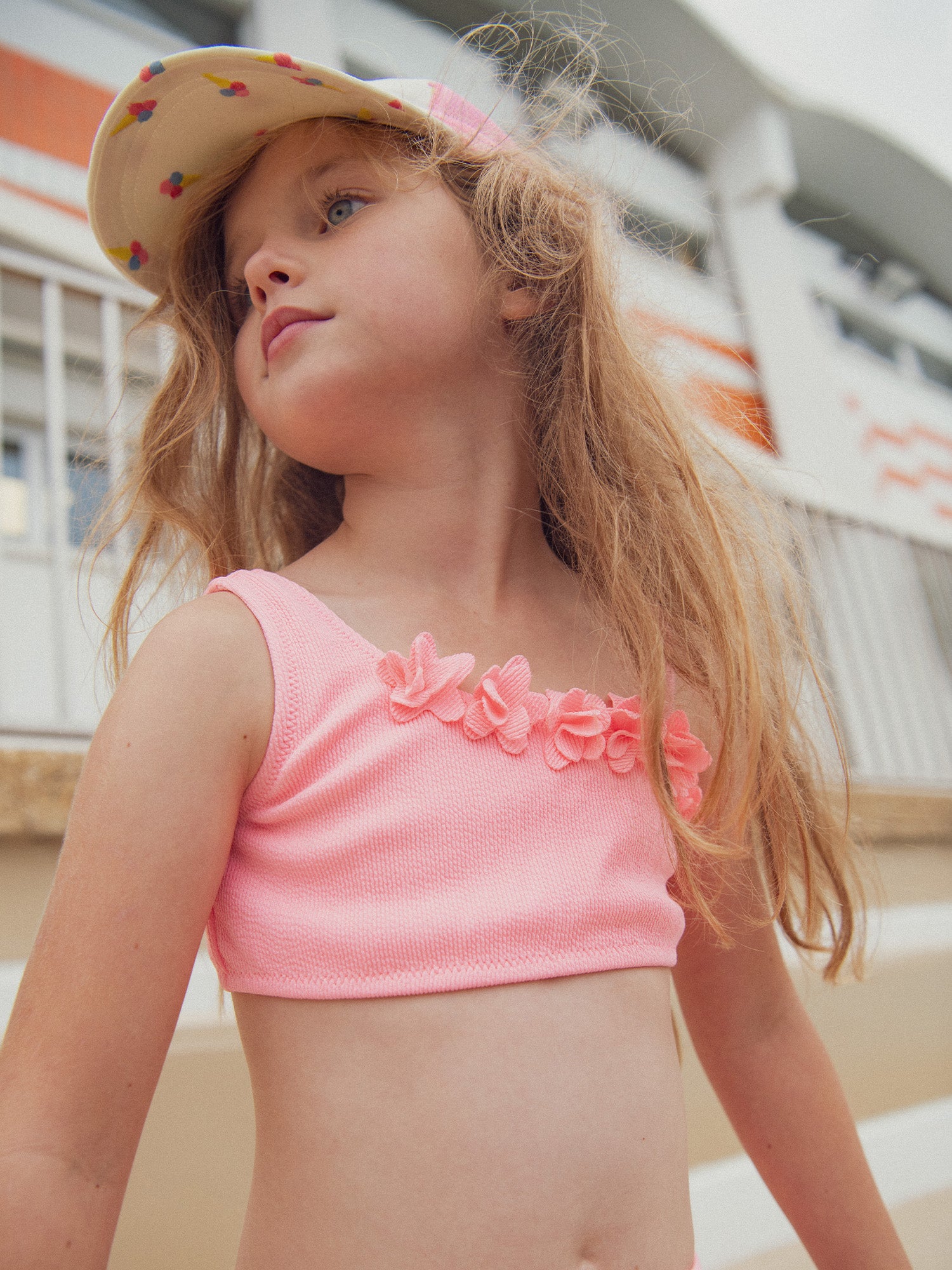 Maiô de duas peças rosa para meninas