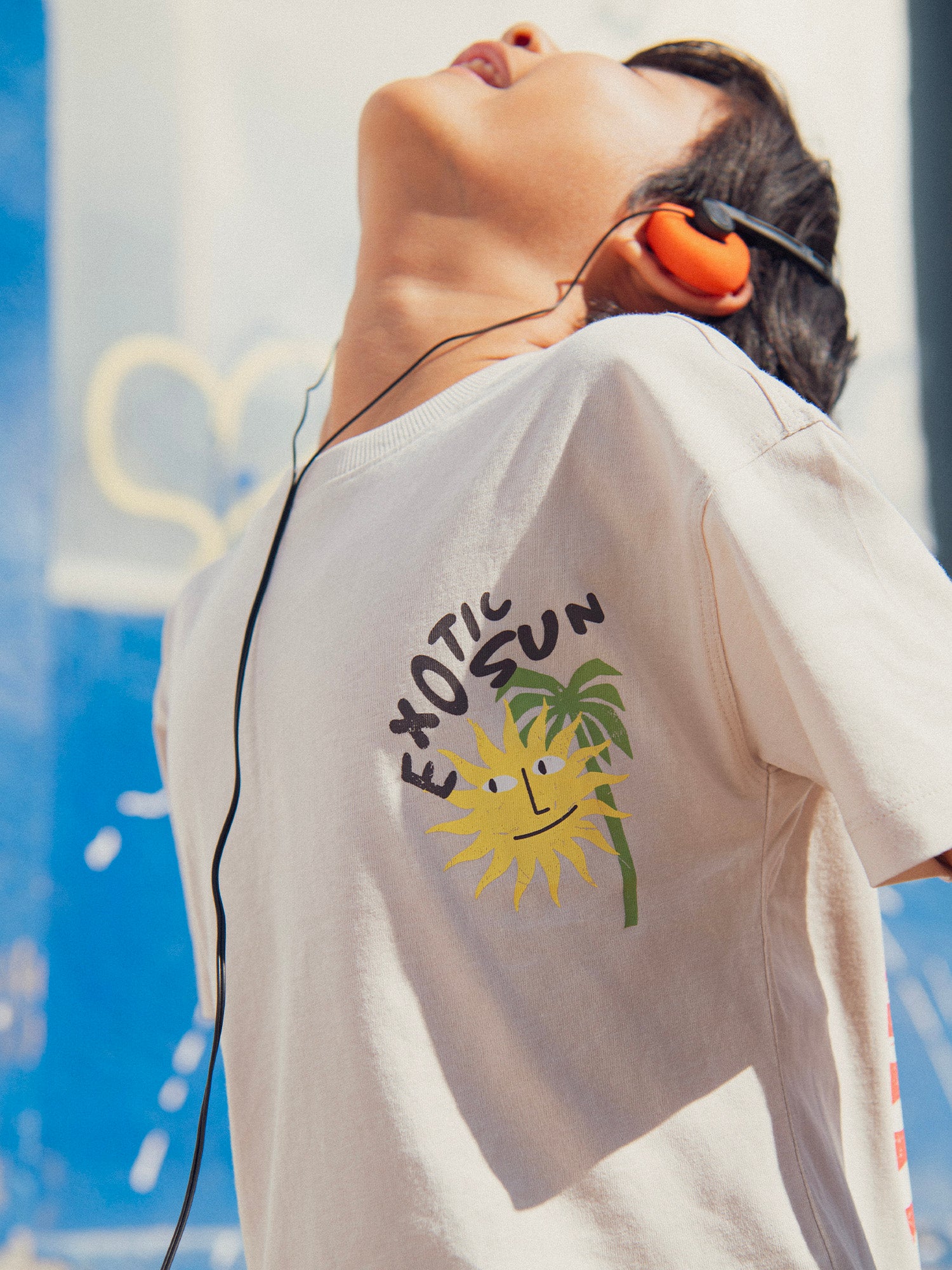 T-shirt beige animation exotic sun pour garçon