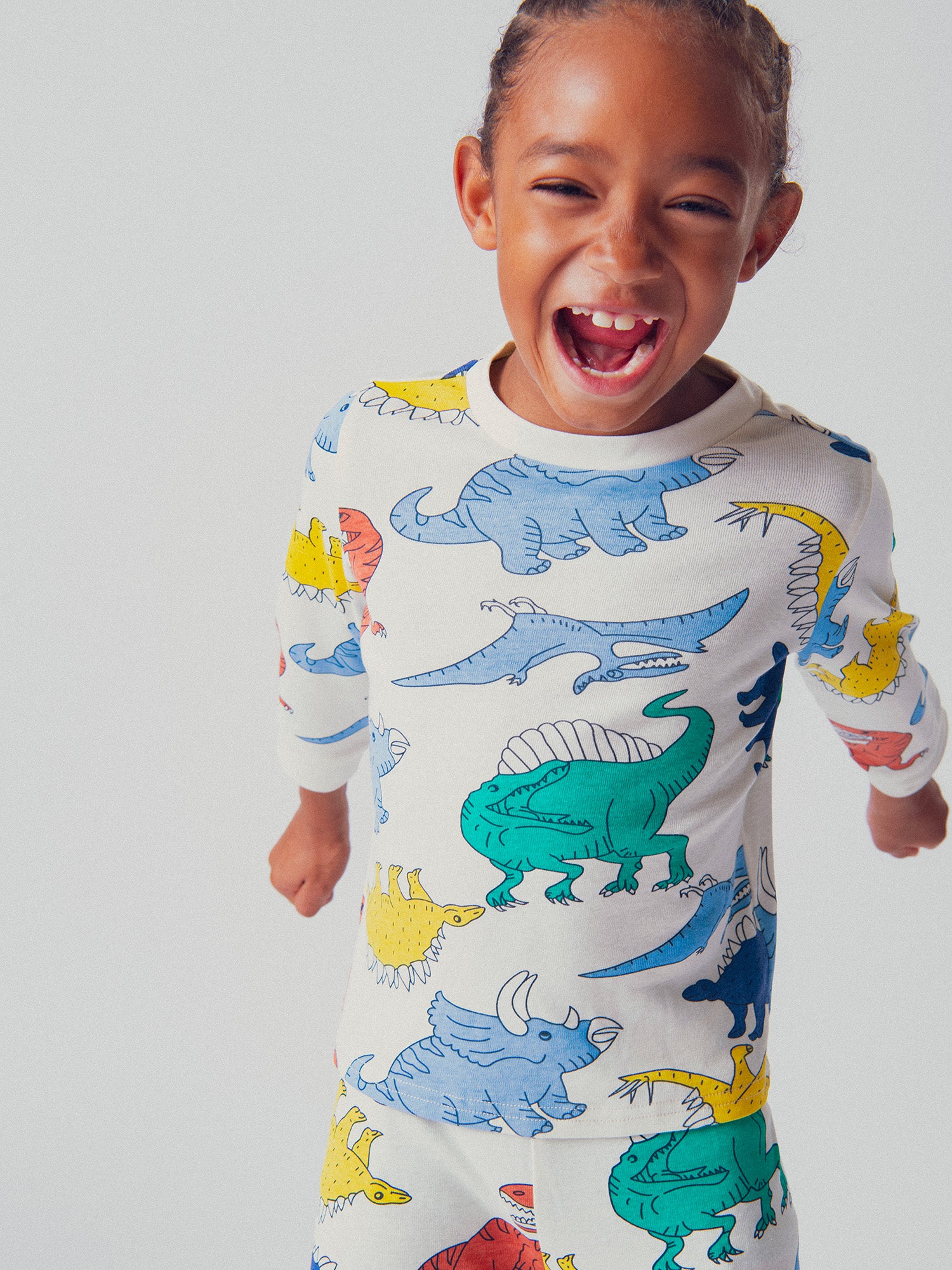 Pyjama écru imprimé all-over dinosaure pour garçon