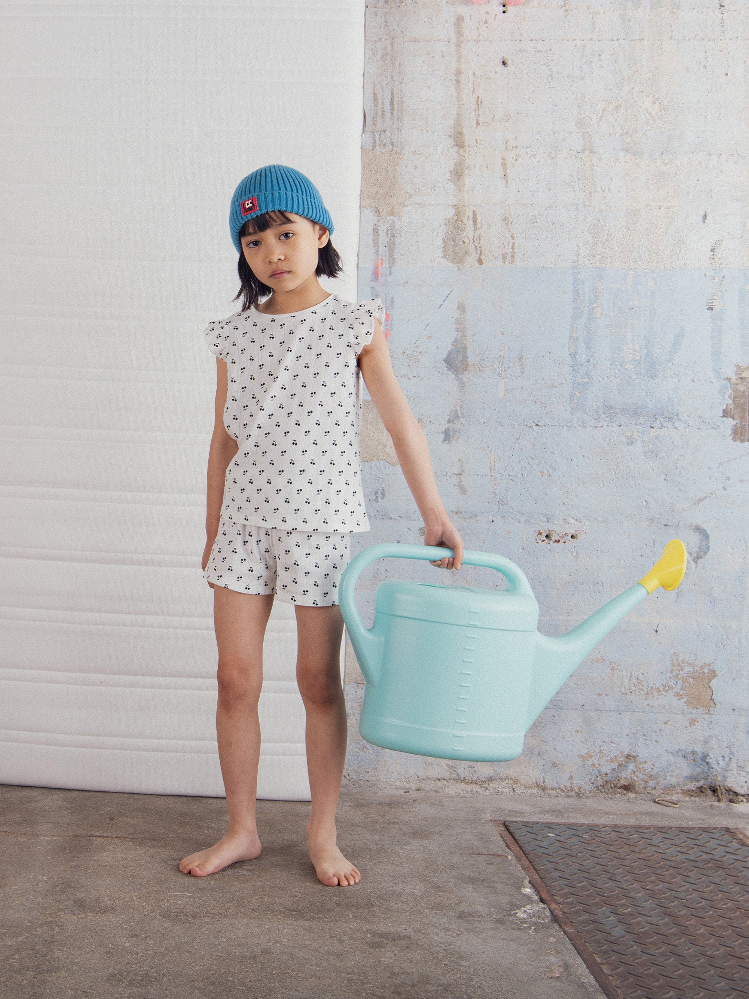 Pijama curto estampado "CERISE" para rapariga