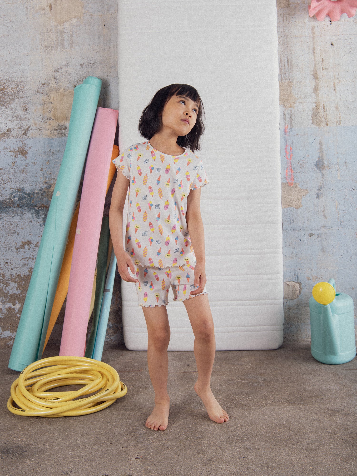 Pyjama court "SWEET & CHILL" pour enfant fille