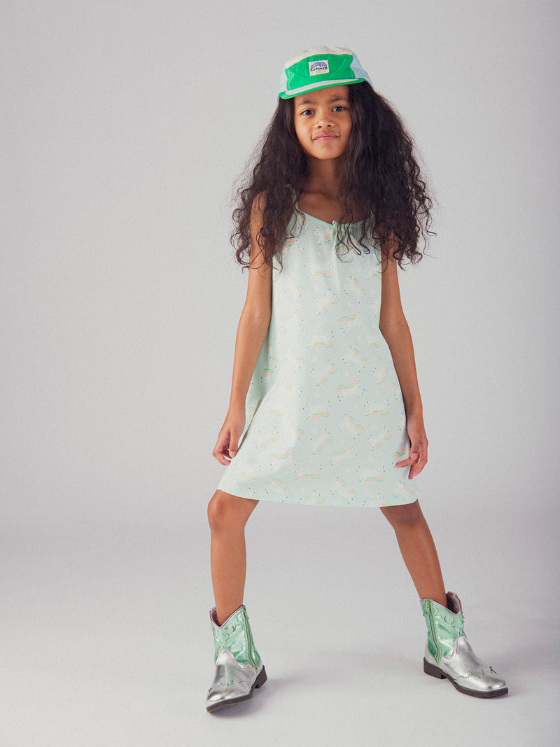 Robe de noite fosforescente com estampado de "Unicórnios Mágicos" para meninas