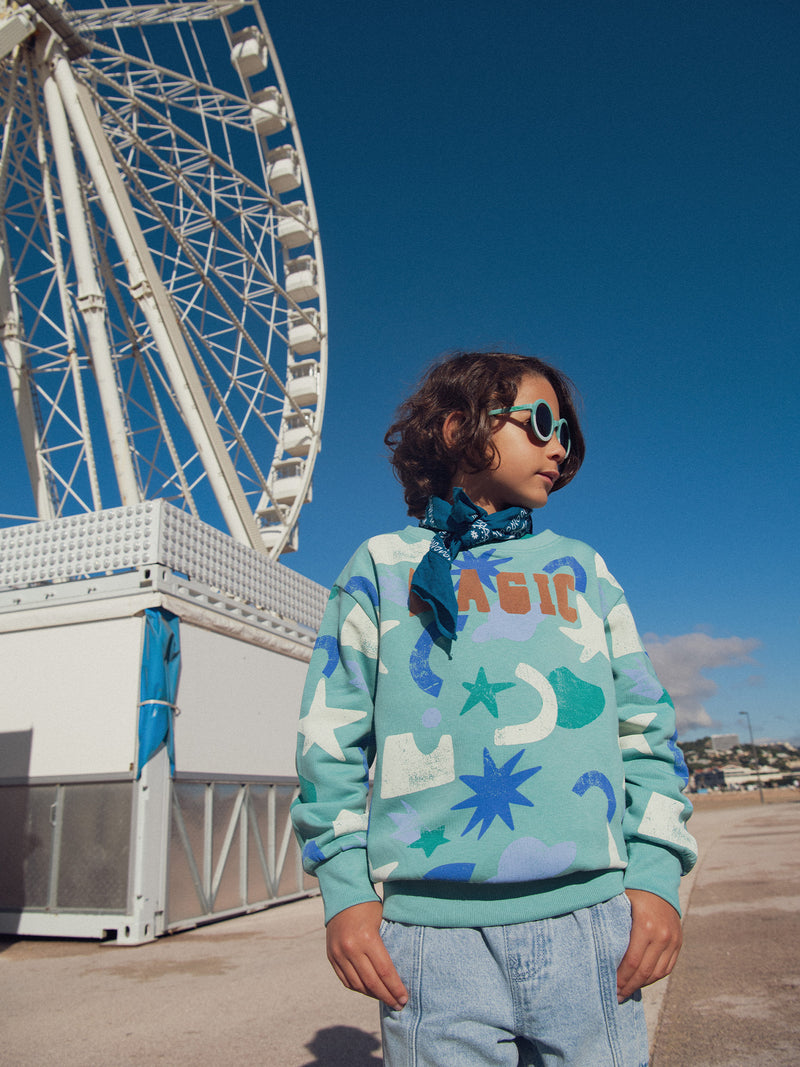 Sweat Verde com Impressão para Meninos