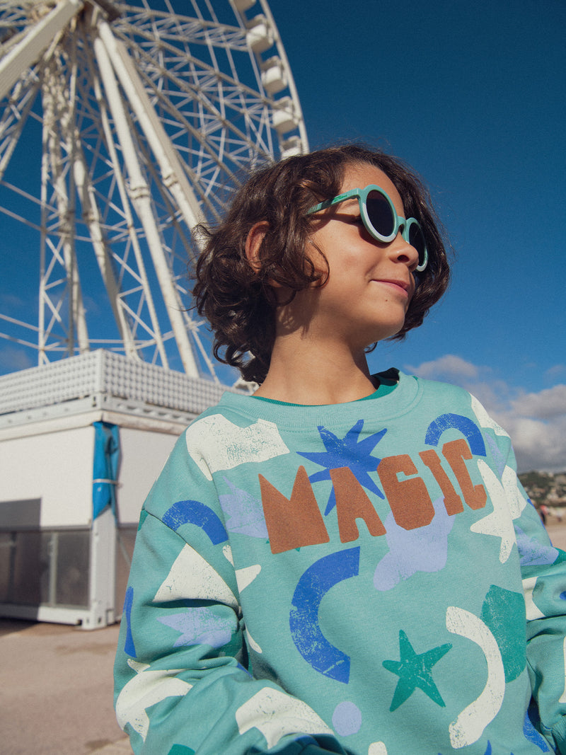 Sweat Verde com Impressão para Meninos