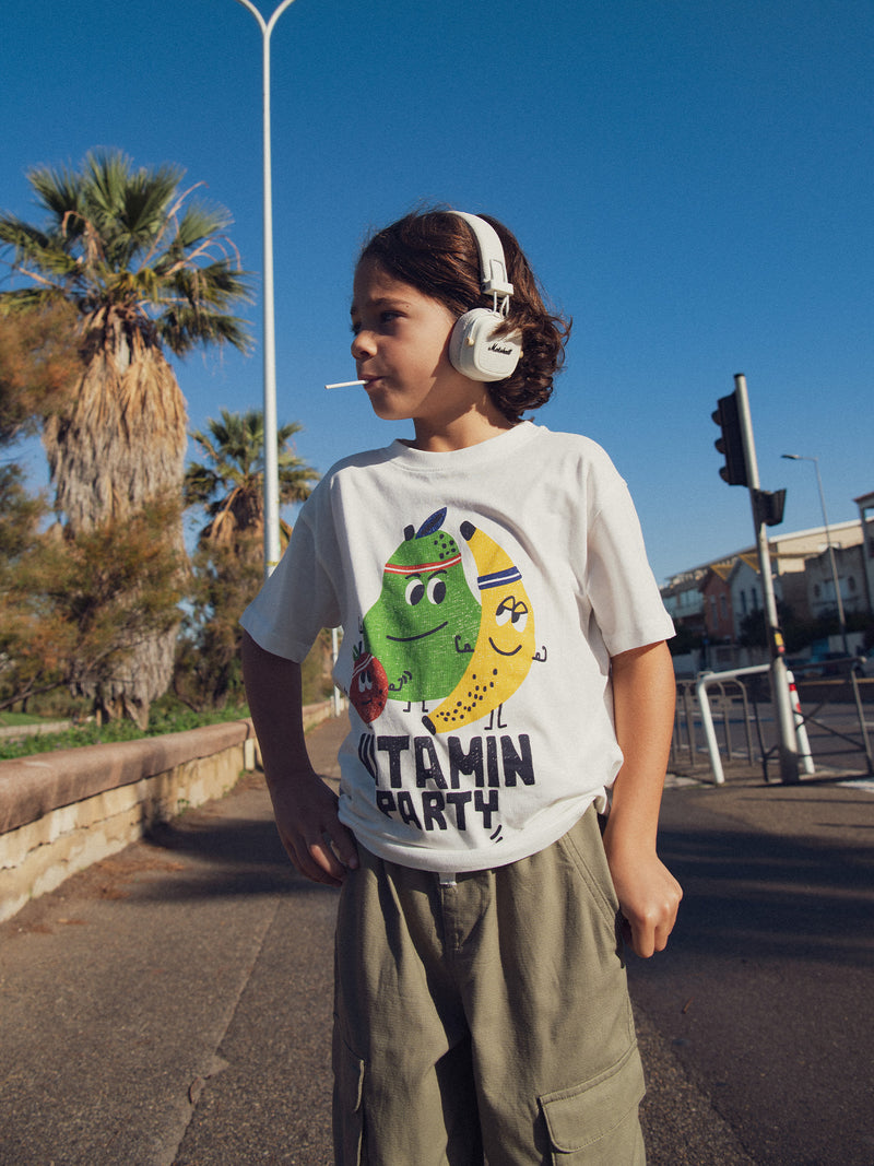 T-shirt de mangas curtas Vitamin Party para rapazes