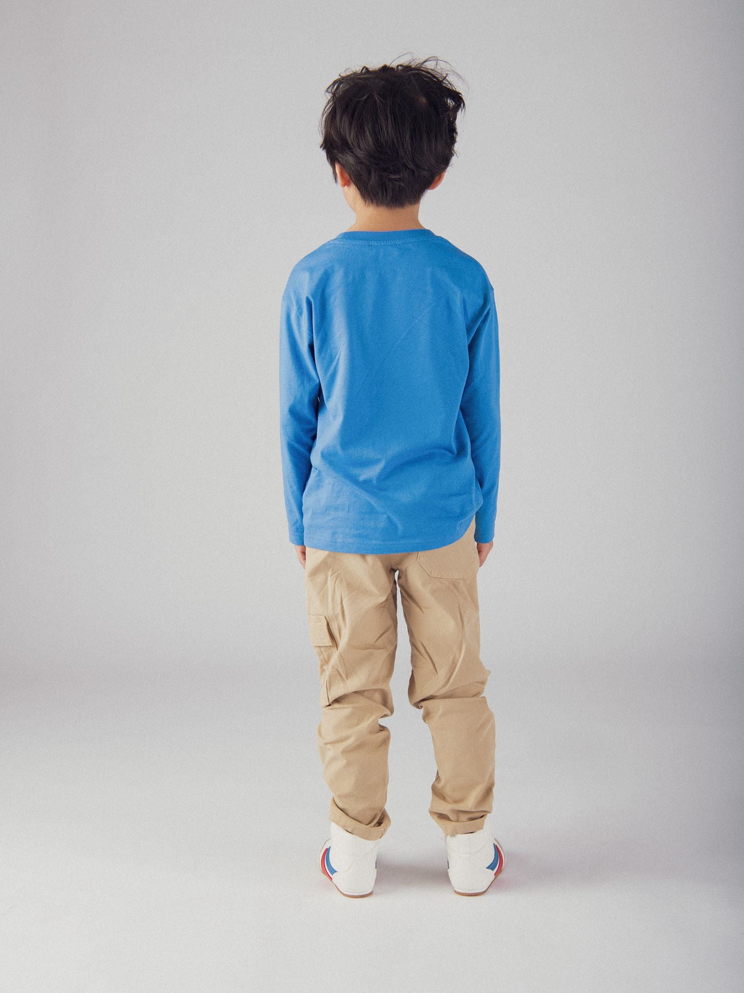 T-shirt bleu manches longues et animation pour garçon