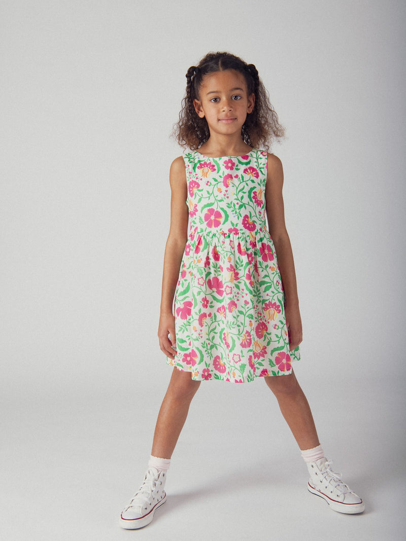 Vestido impresso floral para meninas