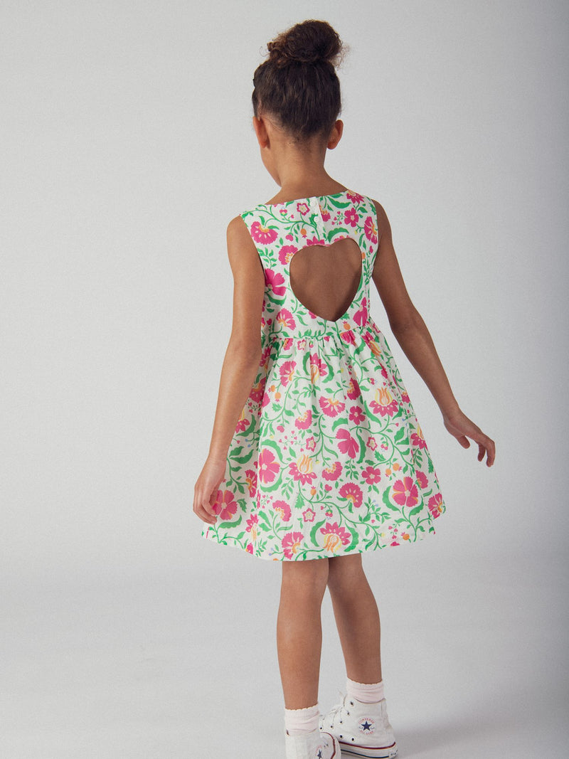 Vestido impresso floral para meninas