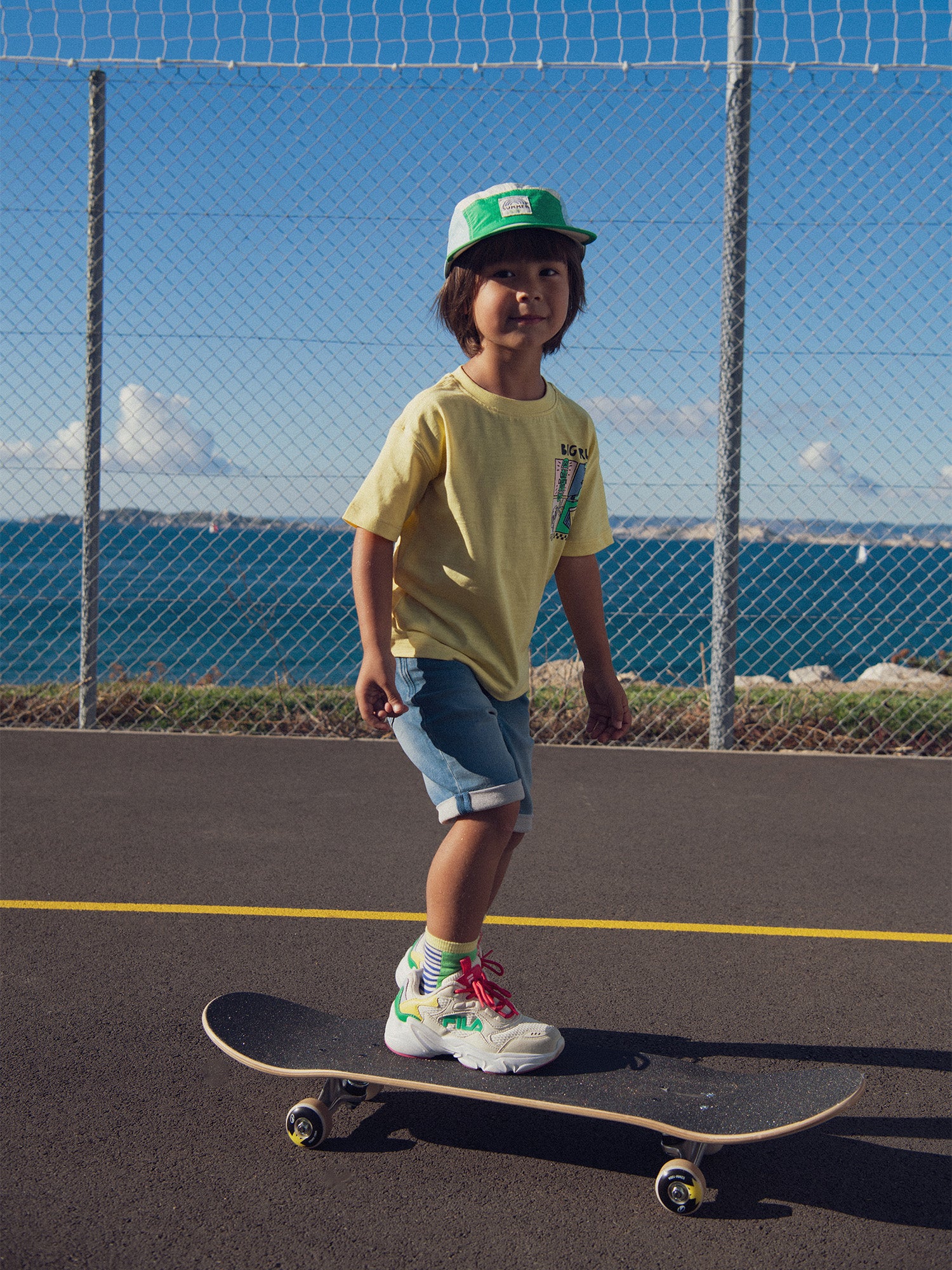 Bermuda en denim bleu pour garçon